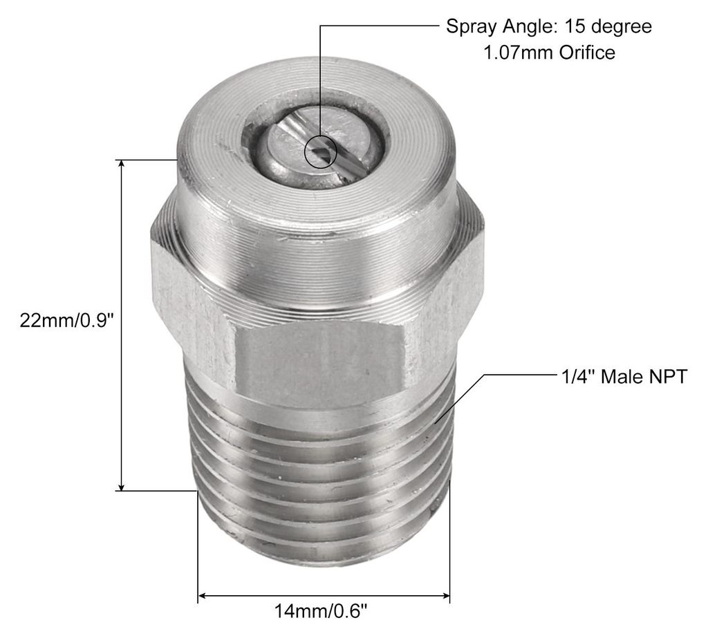 2 Stš¹ck Hochdruckreiniger Dš¹se 1/4" m?nnlicher NPT-Gewinde-Sprš¹hdš¹sen aus Edelstahl fš¹r Wasserpistole, Wasserbesen und Unterbodenrei...