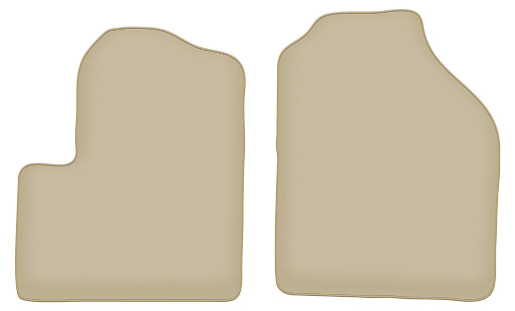 Velours-Fußmatten PREMIUM beige passend für Ford Transit Connect (2003-2012, kombivan) – mit Befestigungen – passgenau