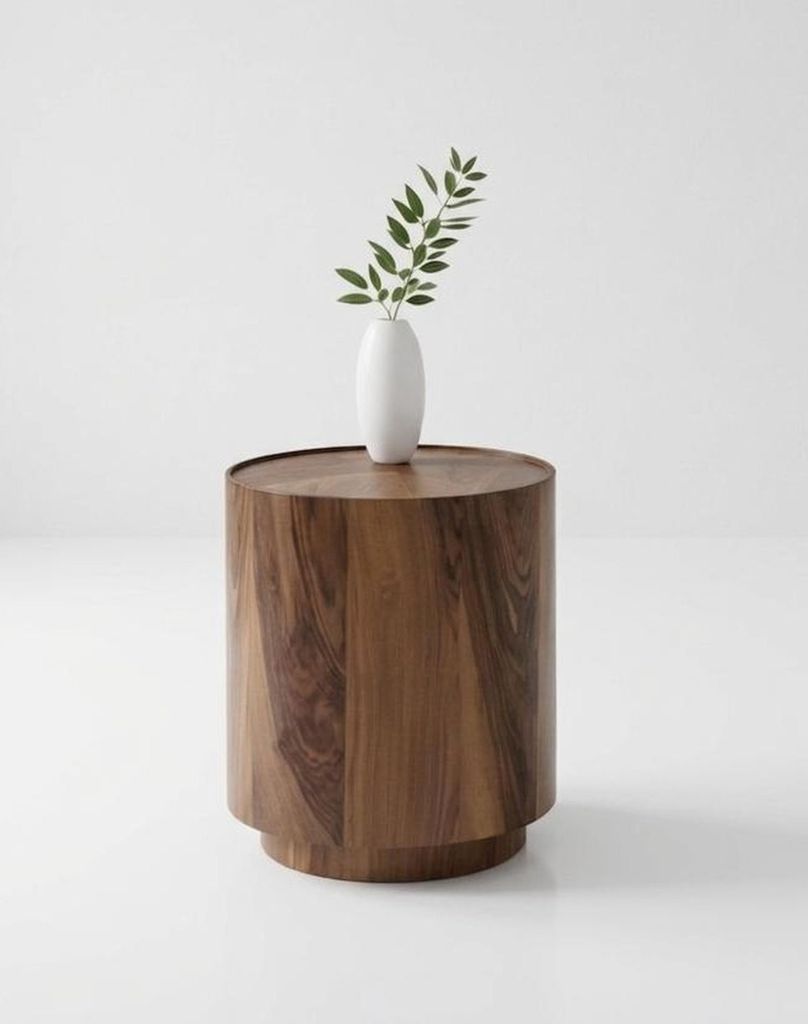 Beistelltisch Braun Moderner Stil Holzplatte Aufkantung Holzgestell Neu