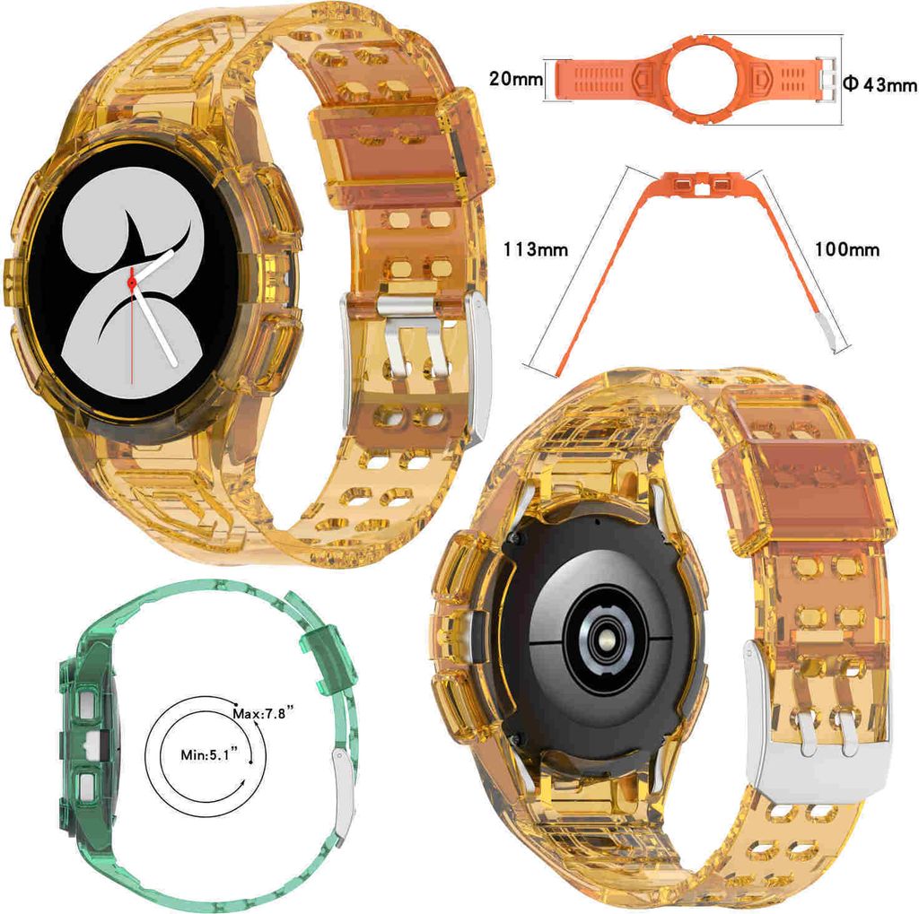 Für Samsung Galaxy Watch FE / 4 40mm Silikon mit Gehäuse Schutz Arm Band Watch Uhr