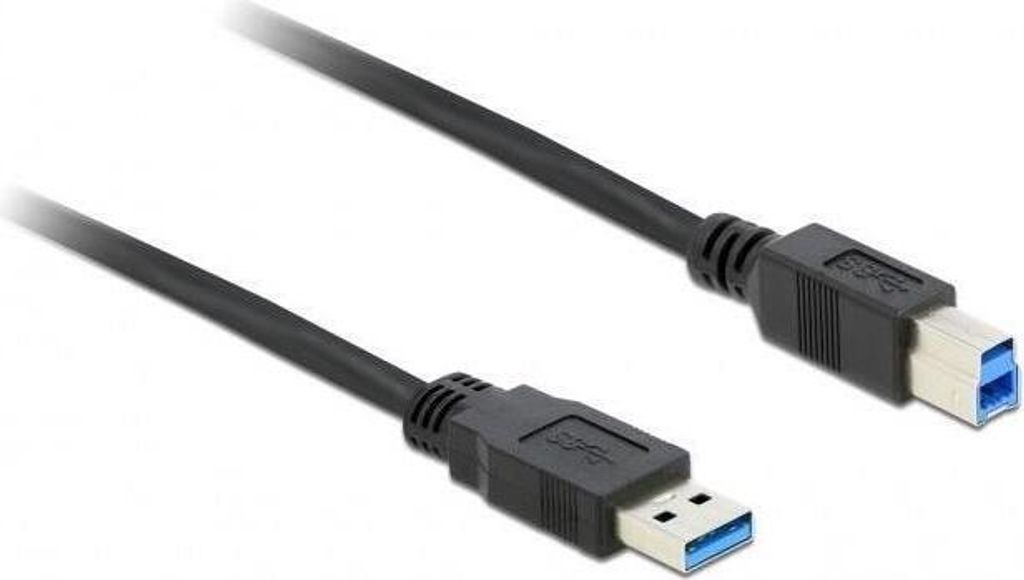 DELOCK USB Kabel USB3.0 A -> B St/St 3.00m schwarz Produktbild 