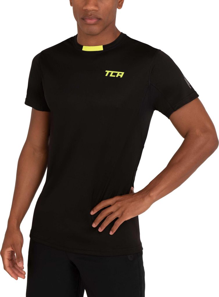 TCA Sportshirt Herren Kurzarm - Atomic Quickdry Funktions T-Shirt - Sport Tshirts Herren Fitness - Traningsshirt atmungsaktiv - Laufshirt Männer kurz