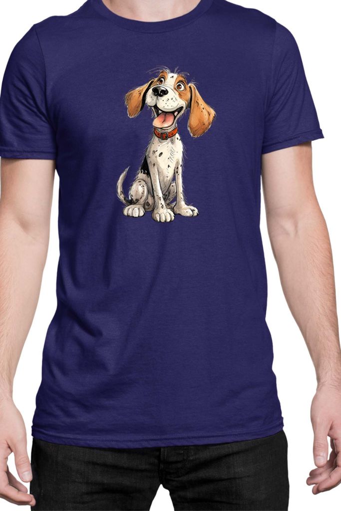Herren T-Shirt Funny Dogs Breeds Beagle Dog Breed 010, Man 3XL / Dunkelblau