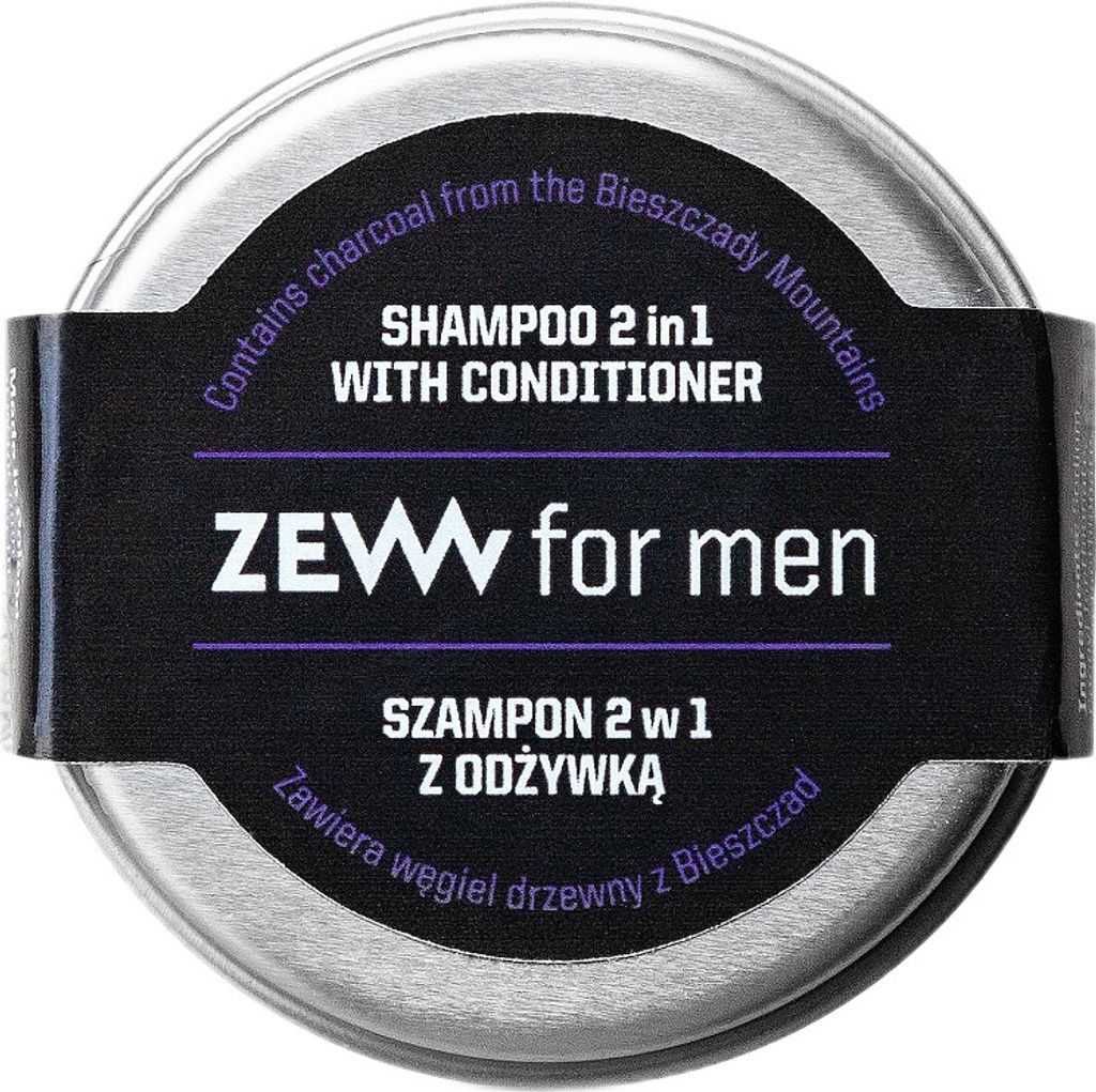 Zew For Men 2-in-1 Shampoo & Conditioner mit Bieszczady-Holzkohle, 15 ml