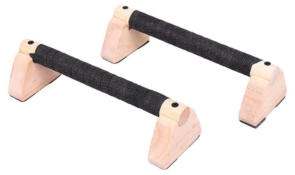 2er-Set Liegestützgriffe aus Holz mit ergonomischem, rutschfestem Griff für Heim-Fitnessstudio, Bodentraining, Krafttraining, Liegestützgriffe, ...