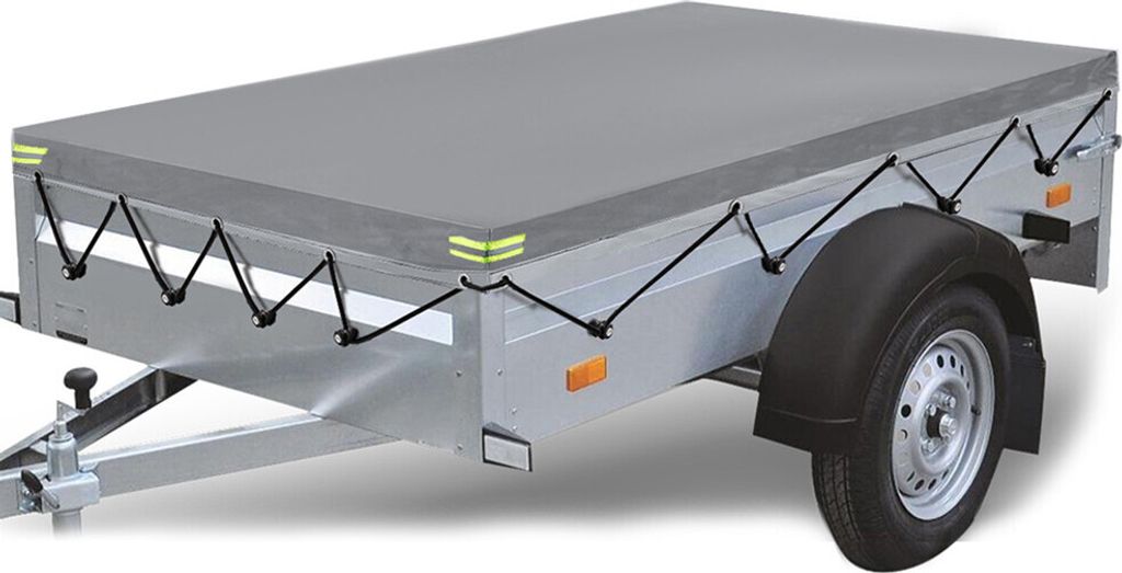 Anhängerplane Flachplane 215x125x13cm Anhängerabdeckung PVC Produktbild 