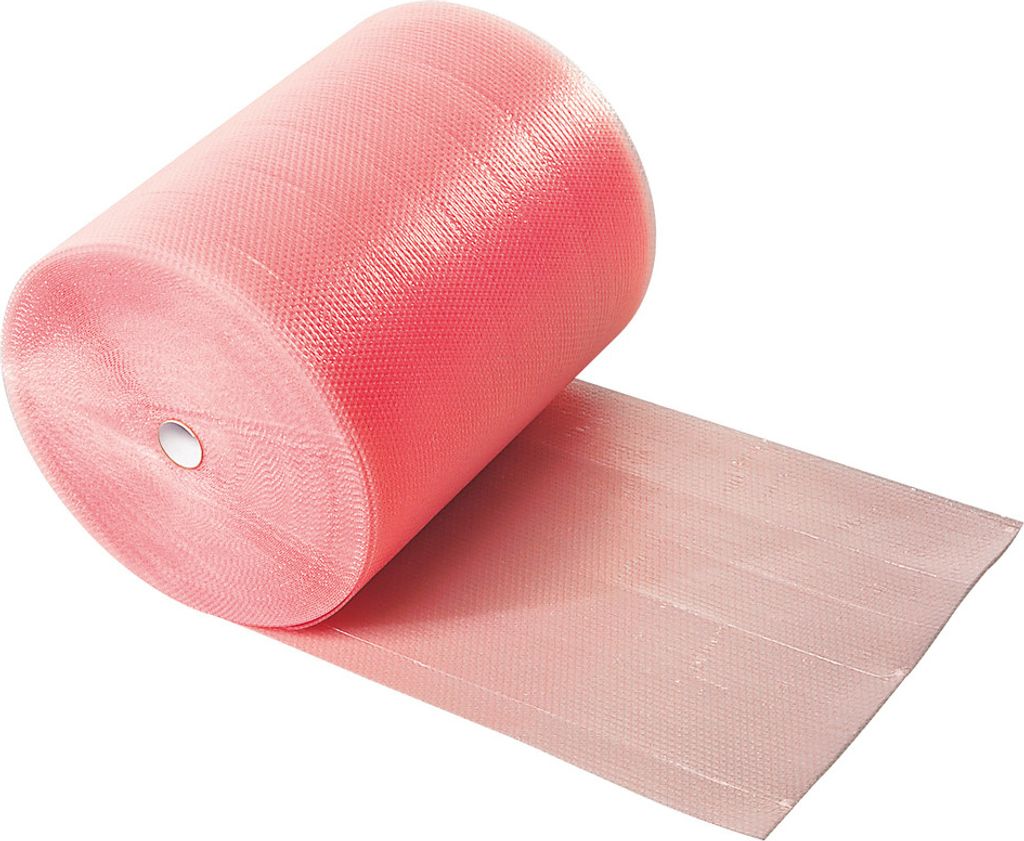 Warmbier Permastat Luftpolsterfolie, ESD, 600 mm x 100 m, 3-lagig 3150.381