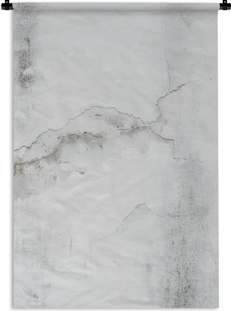 MuchoWow Wandteppich Wandbehang Beton - Grau - Weiß 120x180 cm Tapisserie Dekoration Wandtuch - Schlafzimmer - Dekorationen für das Haus
