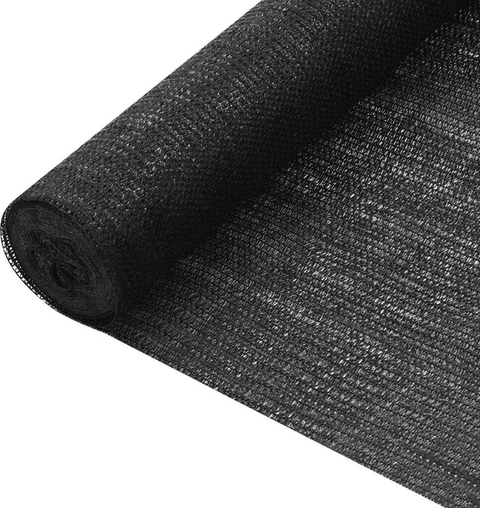 The Living Store Zaunblende Schwarz 2x10 m HDPE 75 g/m²