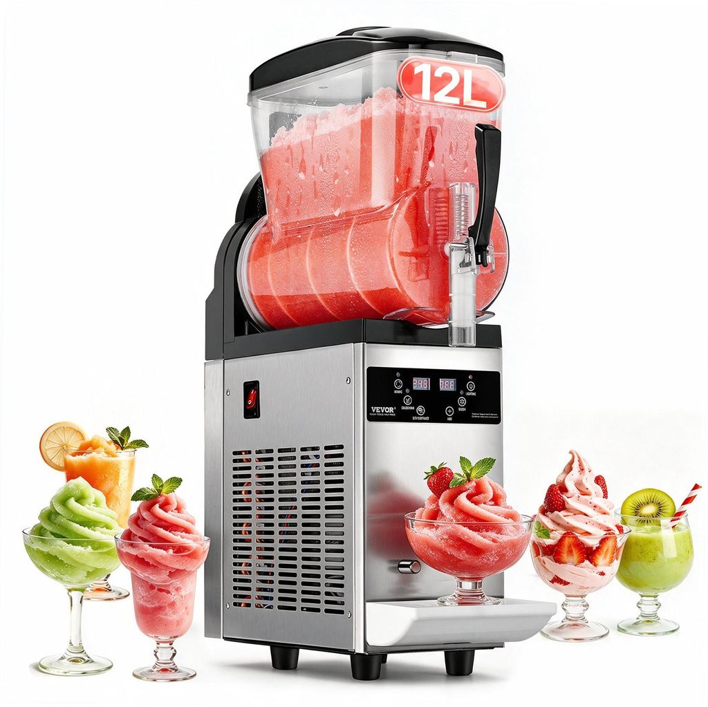 Máquina comercial para granizados VEVOR, con 3 tanques de Imagen del producto 