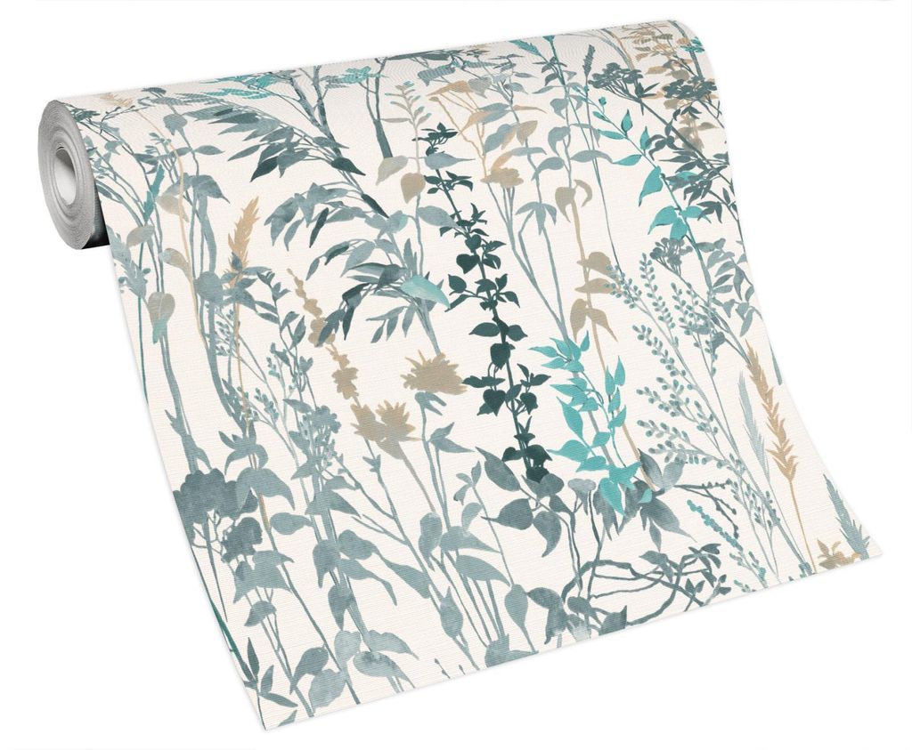 Erismann Vliestapete 10258-18 Casual Chic, Floral türkis, Produktbild 