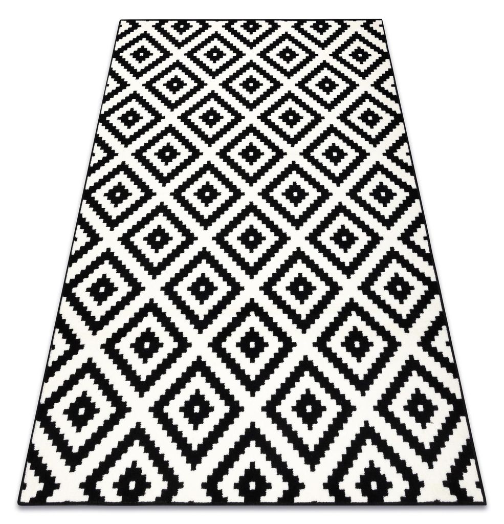 BCF Tapis Morad RUTA diamants, géométrique - noir / crème Image du produit 