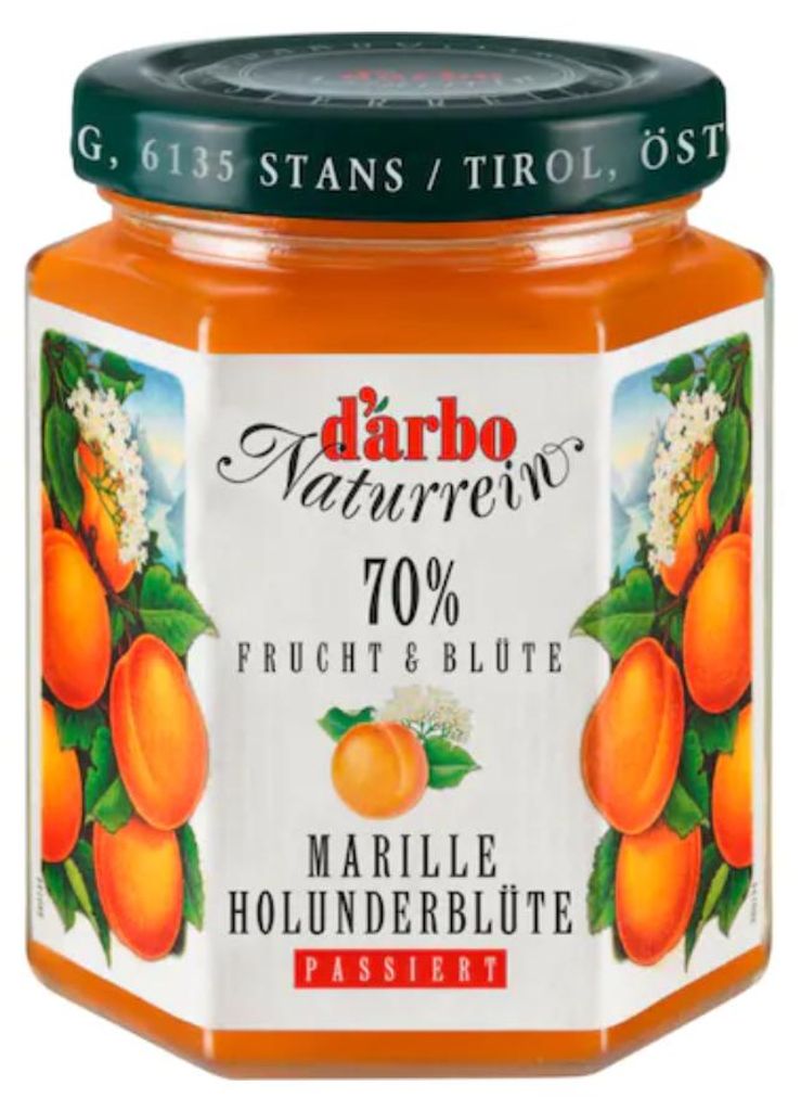 Darbo Marille Holunderblüte Fruchtaufstrich Naturrein Produktbild 