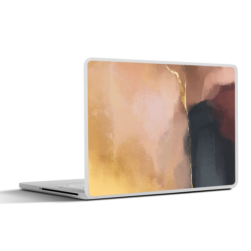 MuchoWow Laptop Aufkleber Sticker Cover Abstrakt - Malerei - Pastell 25x18 cm - Laptop-Deko