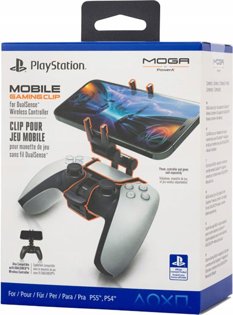 PowerA MOGA, PlayStation 4, PlayStation 5, Halter, Schwarz, Produktbild 