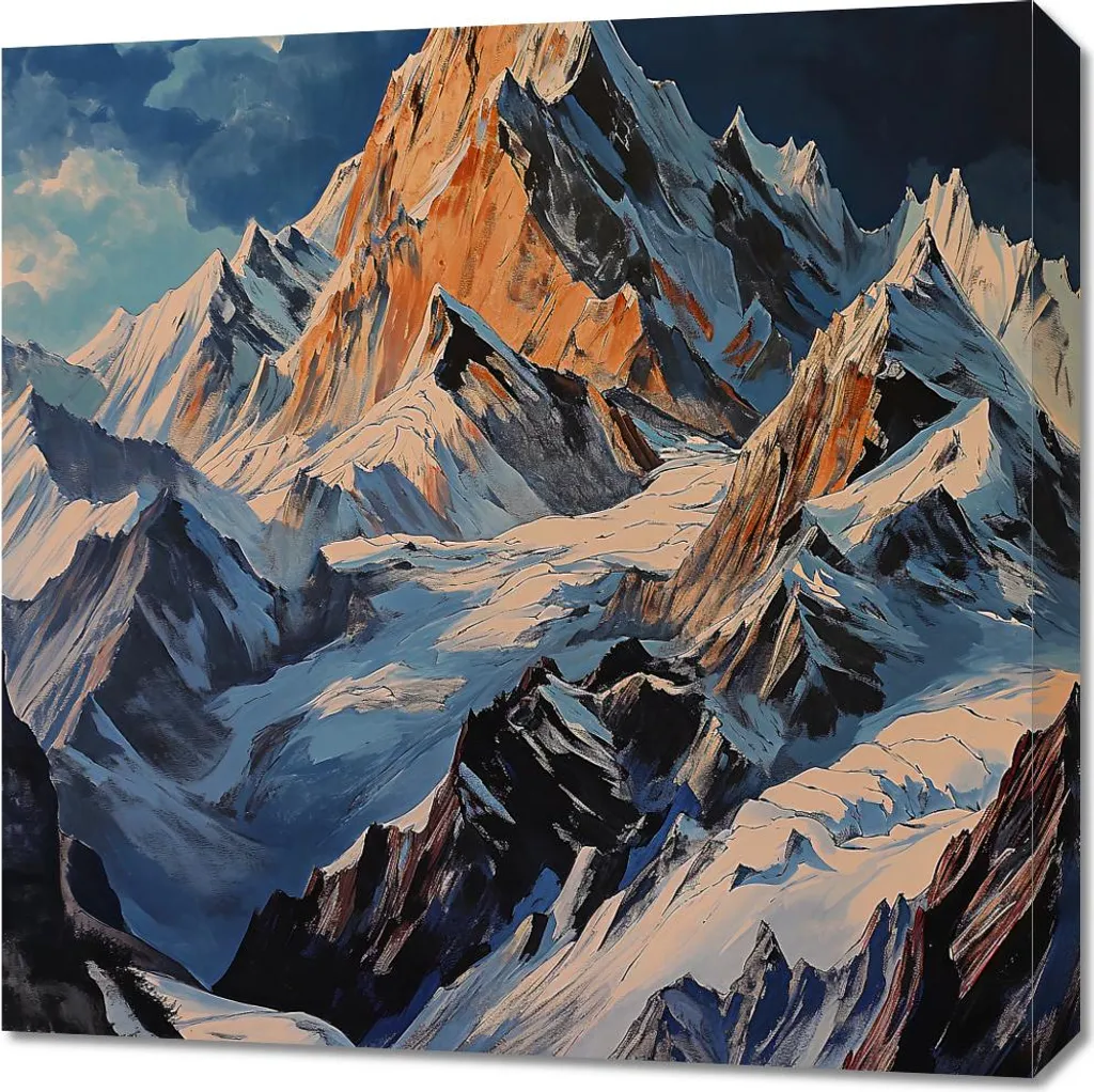 Tableau Colline 60x60 cm Majesté des moments - Pour Salon et Bureau Chic