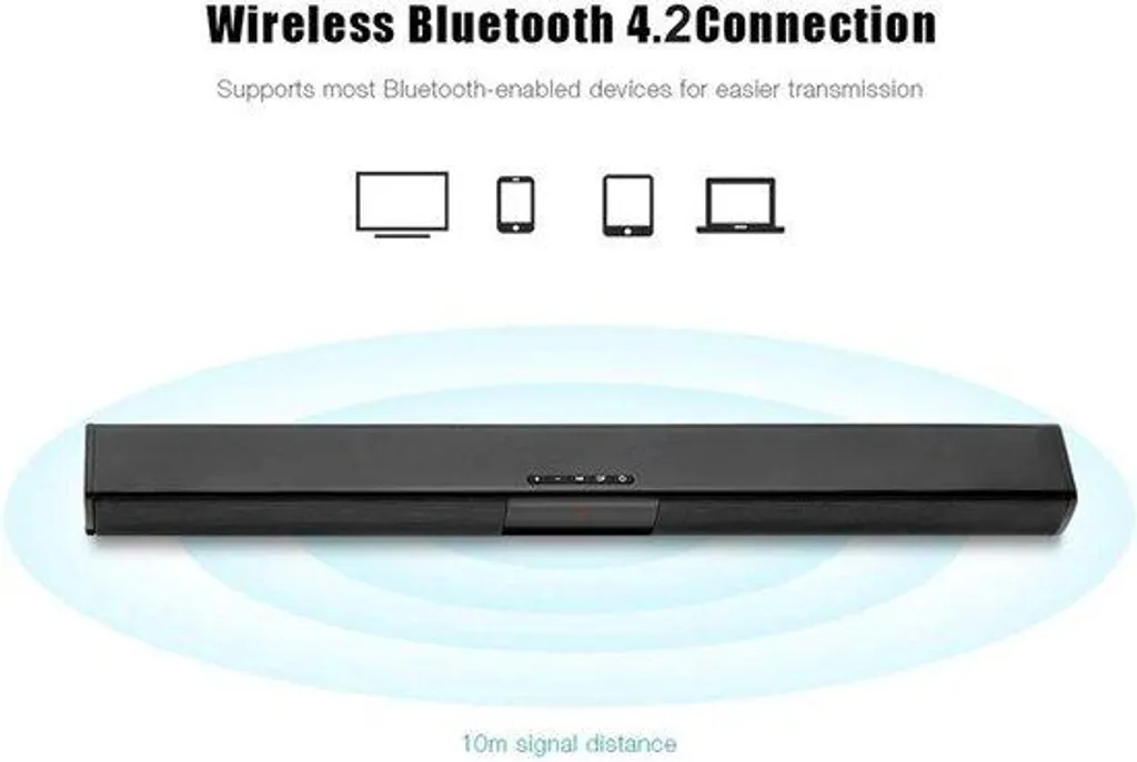 Barre de son TV 4 Haut-parleurs Magnétiques Bluetooth avec Télécommande