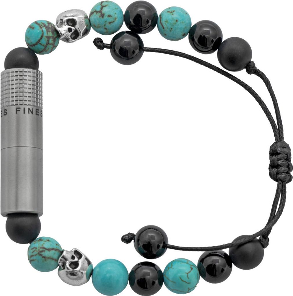 Les Fines Lames, Punch Bracelete, Zigarrenbohrer-Armband, Turquoise Skull