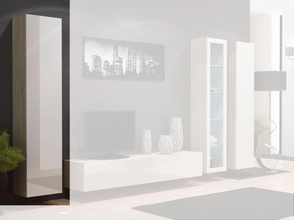 Armoire de rangement murale à 4 étagères en panneau de particules bois