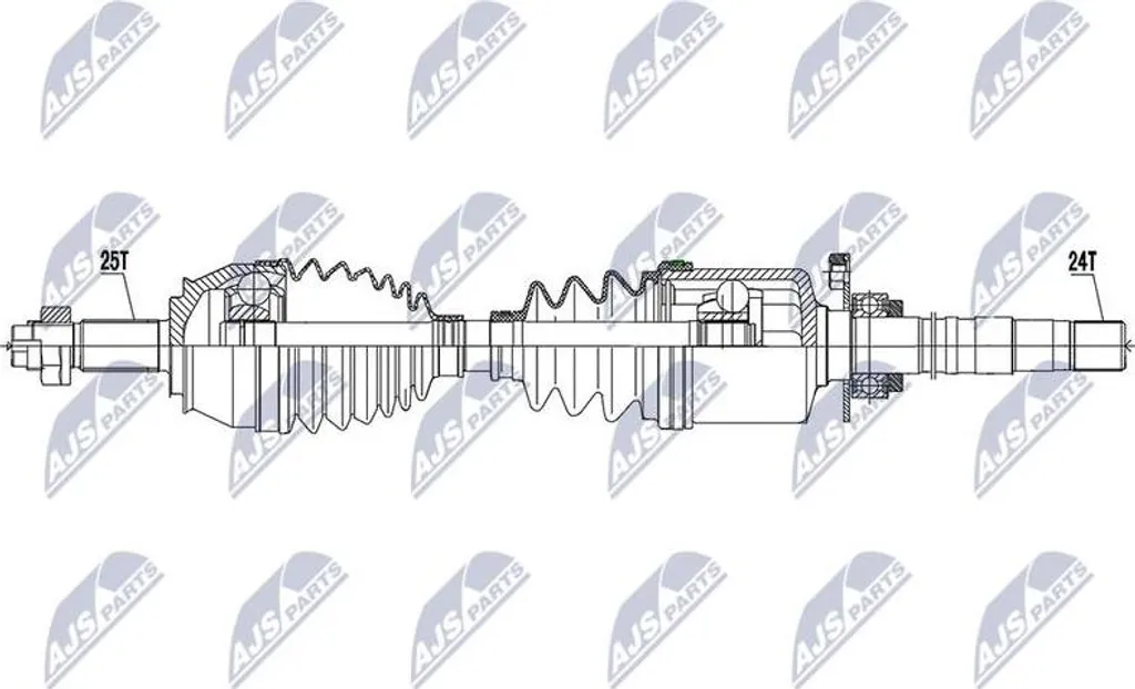Cardan de transmission pour Fiat 500 et 500C - Modèle NTY NPW-FT-053
