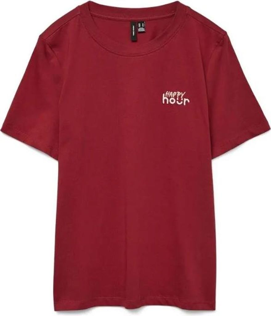 Vero Moda VMFRIGGA PAULINA SS TOP BOX JRS GA Karanda Red/HAPPY HOUR S