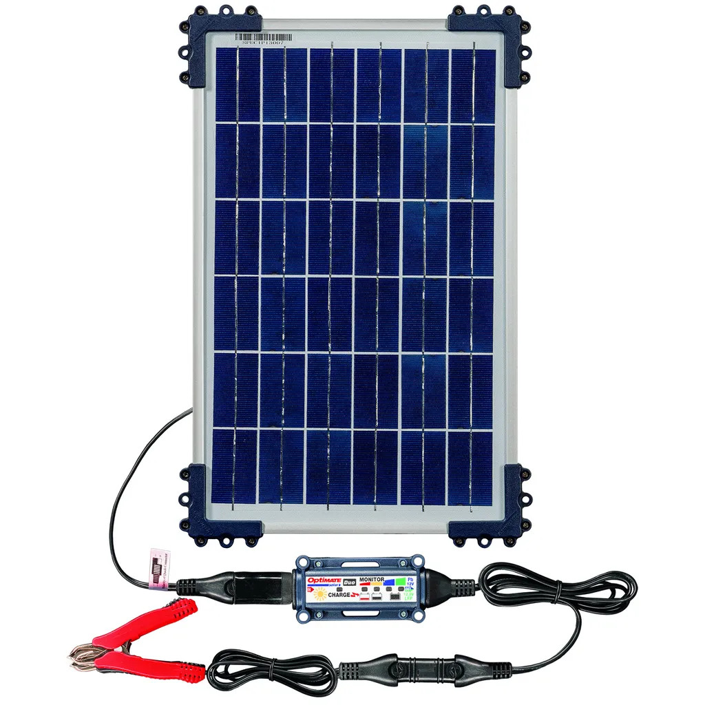 Chargeur de Batterie Solaire 12V 10W Optimate Solar Duo pour Moto et Auto
