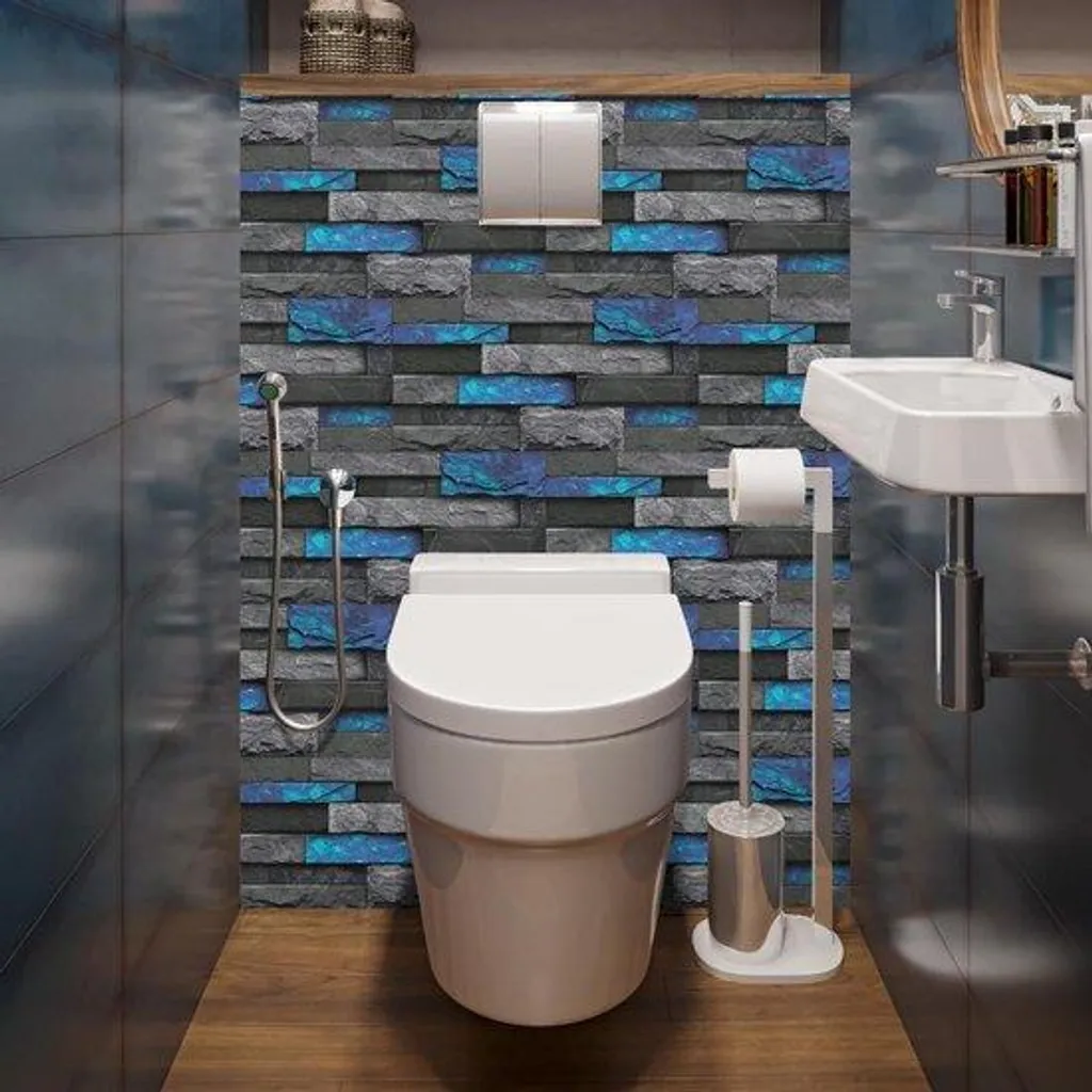 Rénovez votre carrelage avec le sticker mural pierre bleue étanche