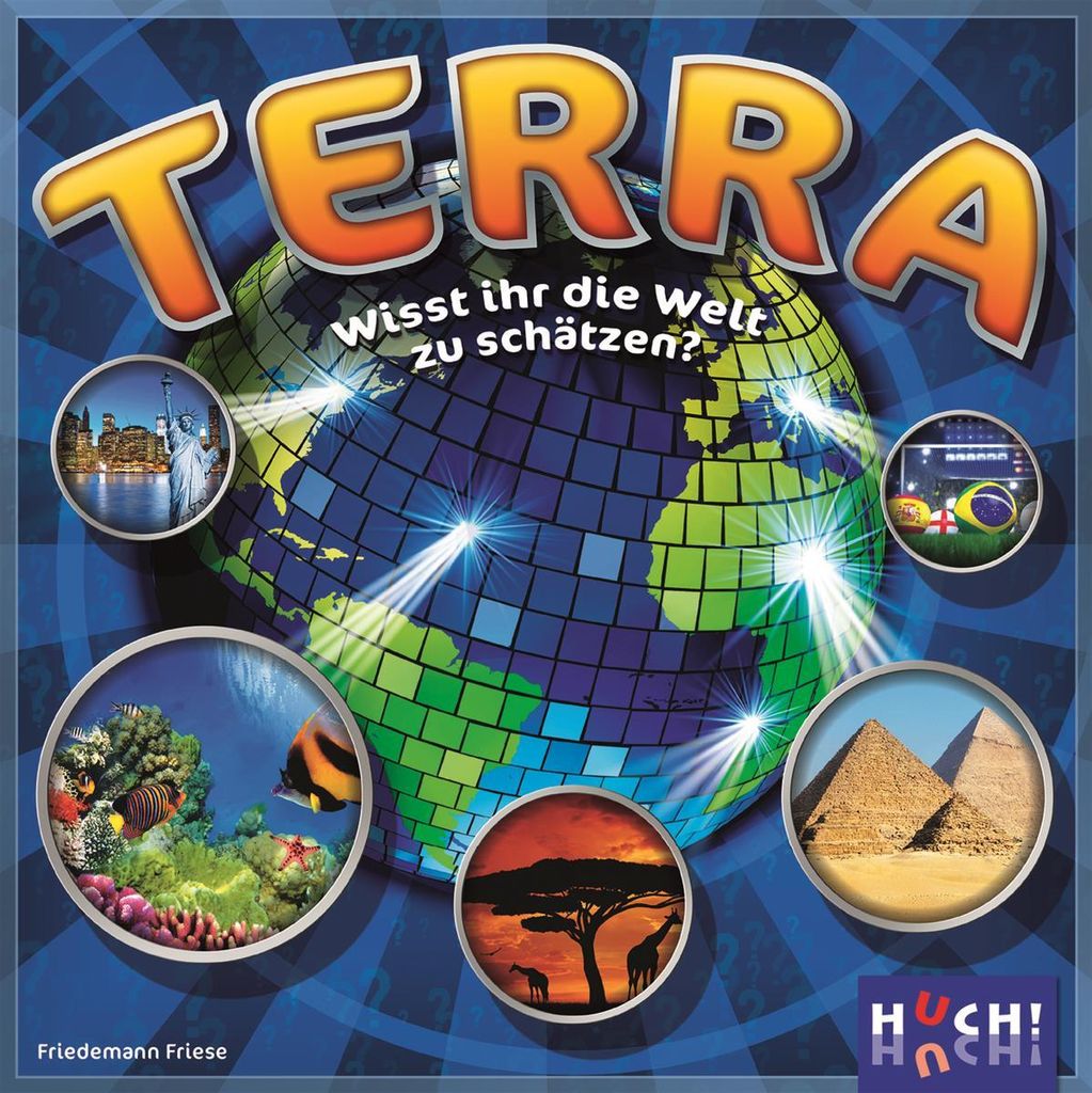 A collage of images depicting different aspects of the world, centered around a stylized globe, with the game title prominently displayed.