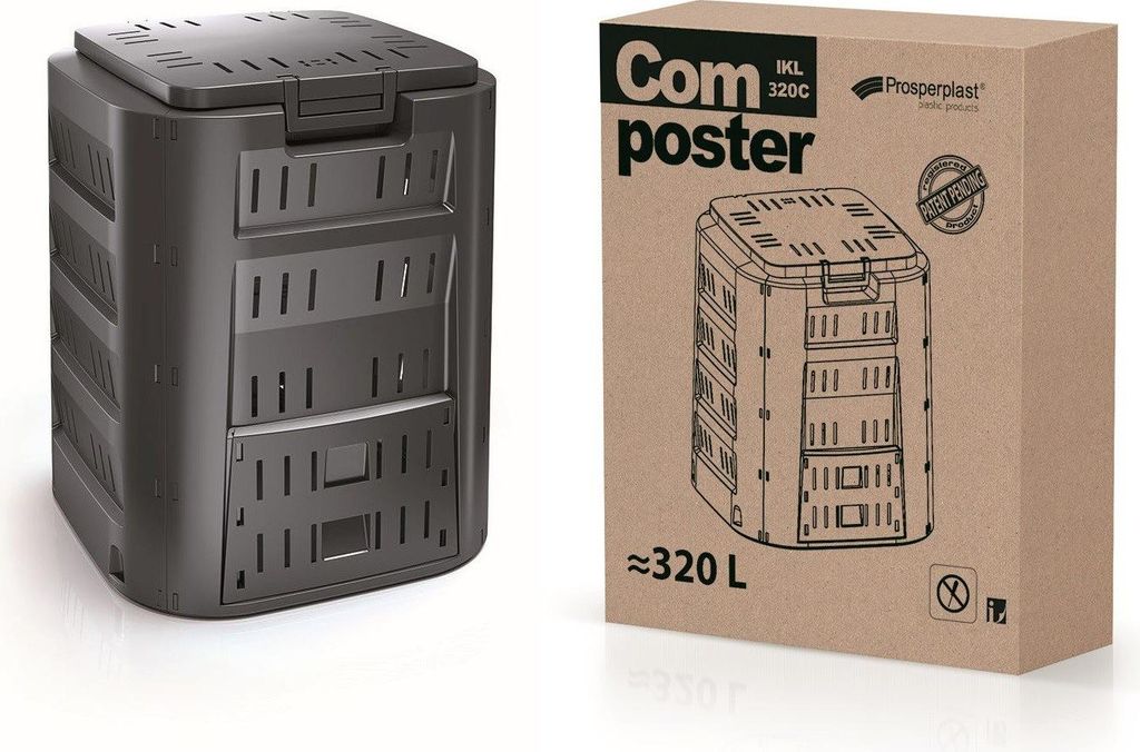 Kompostér COMPOGREEN 320 l - barva: černá Immagine del prodotto 