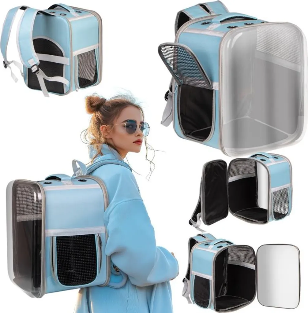 Sac à dos transport chat anti-stress avec aération optimale - 13