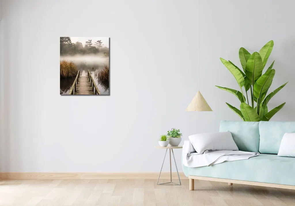 Pont vers le mystère : Image 50x60 cm haute définition pour bureau