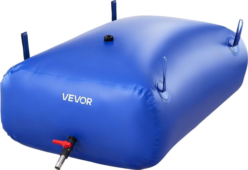Wasserspeicherblase, 330 l tragbarer und zusammenklappbarer Wasserspeicherbeutel, verschleißfester 1000D PVC-Weichwasserbeutel, auslaufsicherer Ca...