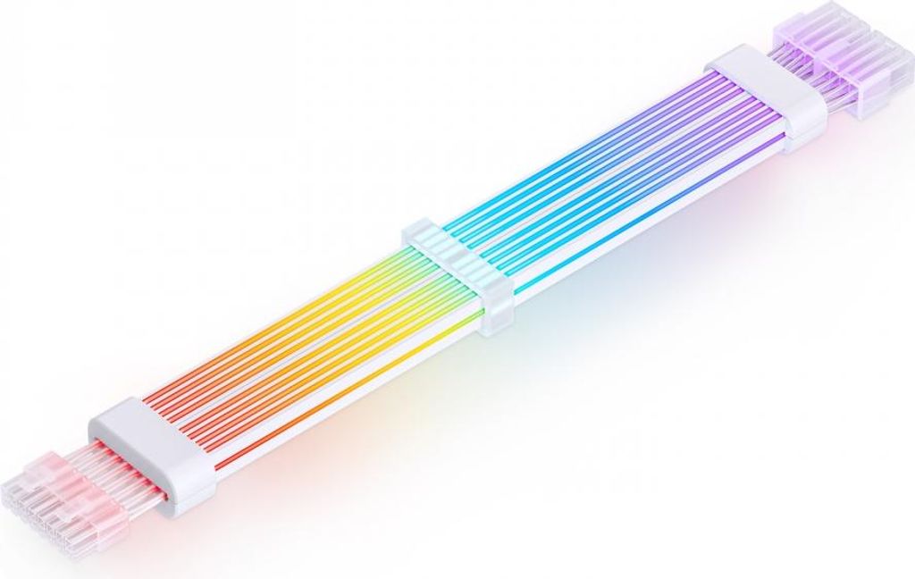 Jonsbo 2x8-Pin Light Cable Weiß Beleuchtetes Kabel für RGB-Individualisierung