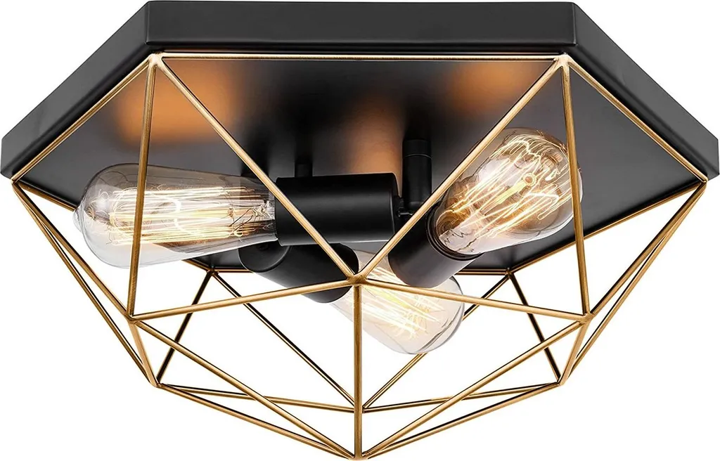 Éclairage de cuisine design noir Toolight APP1094-3C à trois têtes