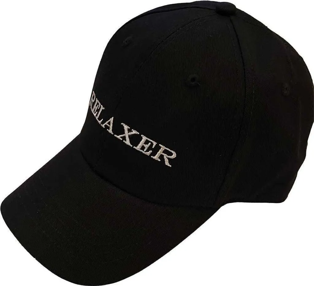 Casquette de baseball Alt-J Relaxer unie noire en coton réglable adulte