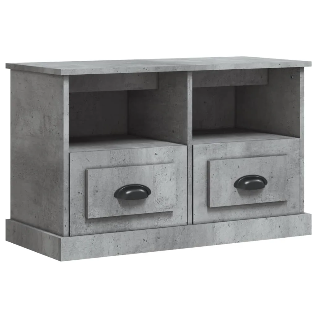 Porta TV Moderno Grigio Cemento 80x35x50 cm in Legno