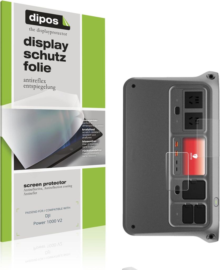 2x Schutzfolie für DJI Power 1000 V2 matt Displayschutzfolie Folie Display Schutz dipos