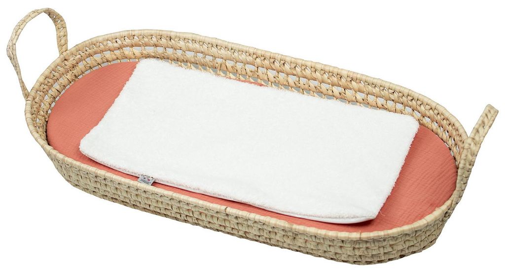 Wickelkorb Set Matratze Laken Jeanne - 77 x 36 - Terrakotta | by SEVIRA KIDS