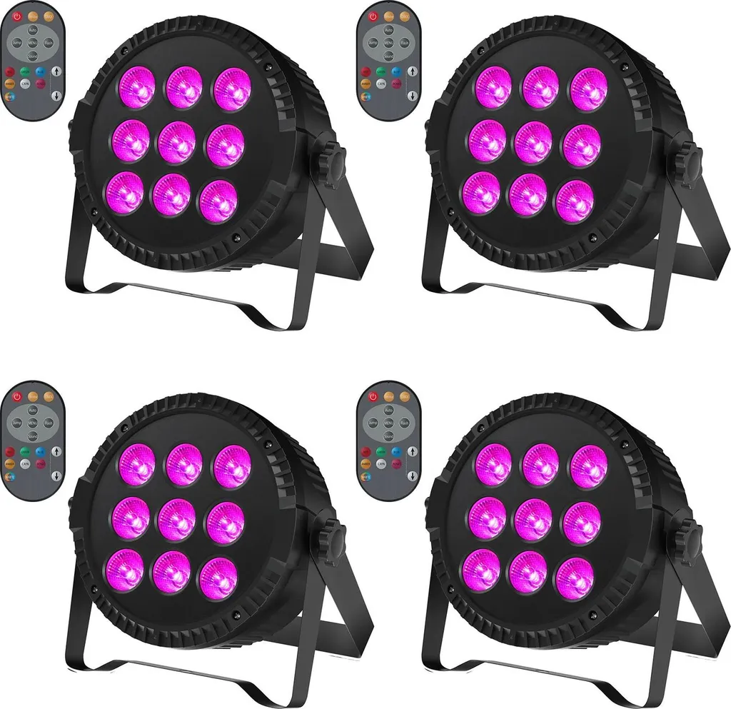 Jeu de lumière 4pcs avec capteur sonore et prise EU pour fête à domicile