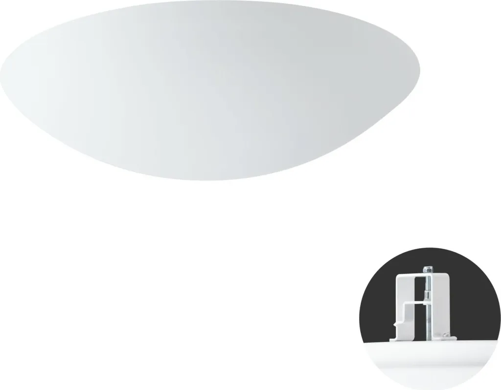Plafonnier LED OSMONT AURA V5 AUR59360 Blanc IP44 3000K 24W en Verre