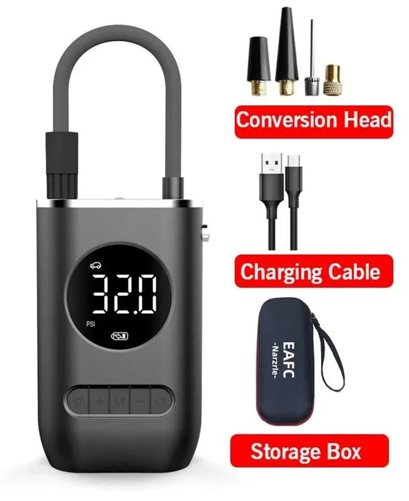 Compresseur pneu portable 150 PSI - Évitez les pannes avec cet écran LCD