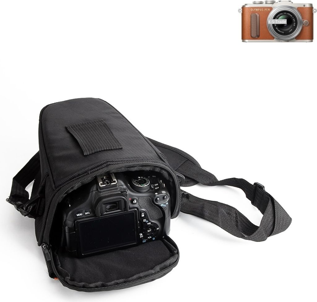 K-S-Trade Kameratasche Fototasche Schultertasche Umhängetasche kompatibel mit Olympus PEN E-PL8 Colt für Systemkameras Schutzhülle bag