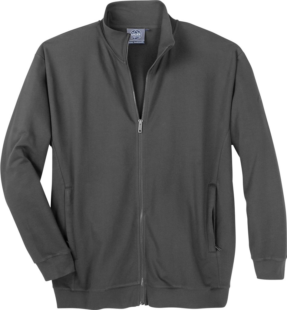 Ahorn Basic Trainer-Sweatjacke dunkelgrau XXL