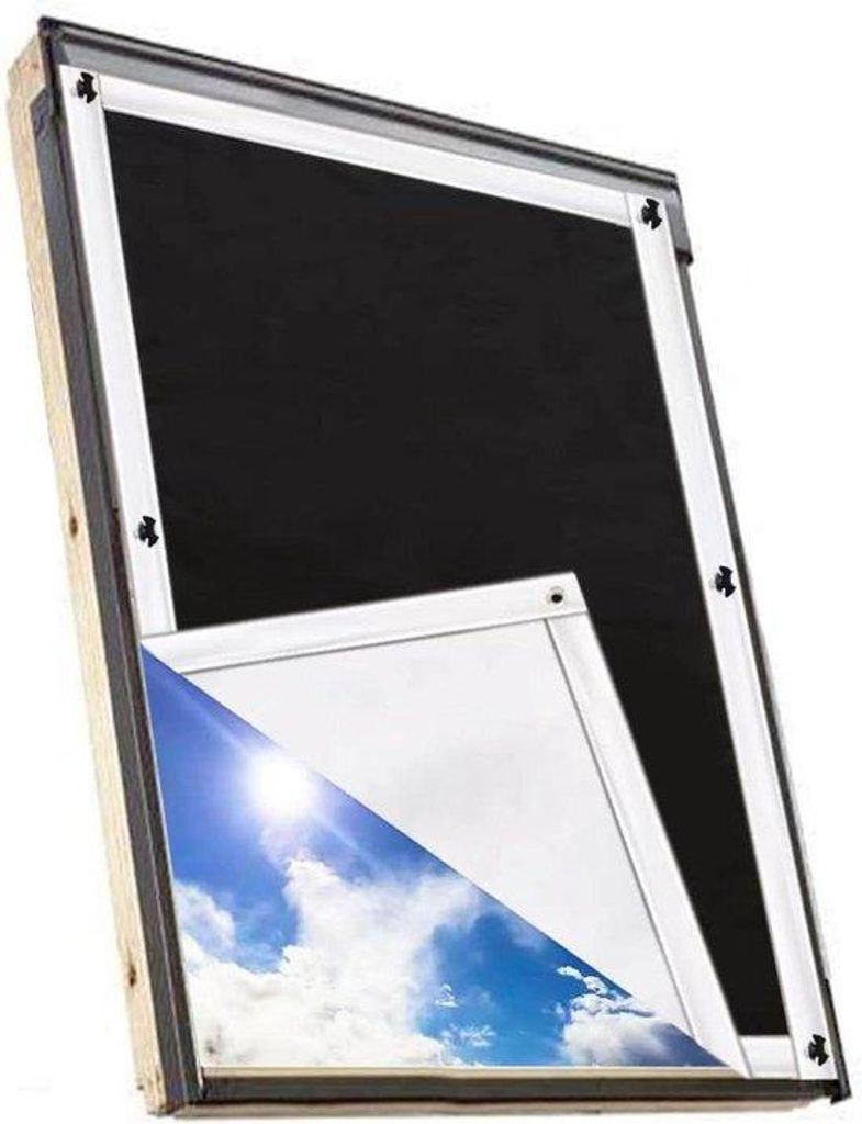 Schattensperrgitter für Dachfenster, Rollläden, Hitzeschutz, 96 x 100 cm, matte Farbe