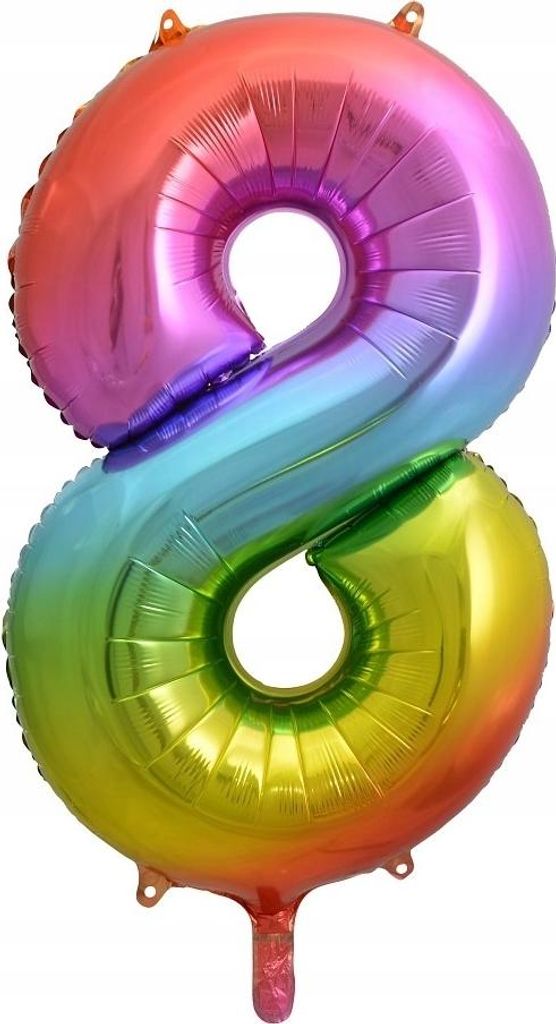 Palloncino GODAN in foil numero - otto 85 cm colori Immagine del prodotto 