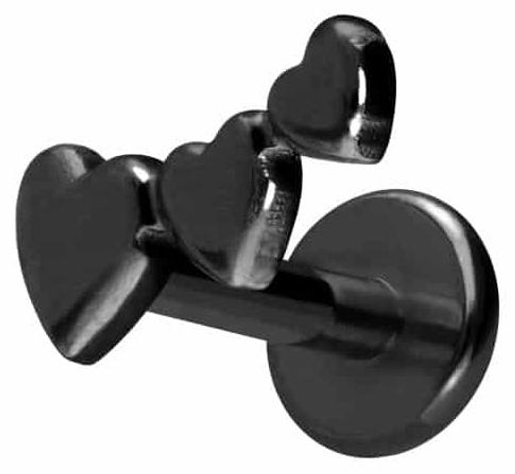 Ohrpiercing, Nasenpiercing Titan Labret mit Push Fit 3 Produktbild 