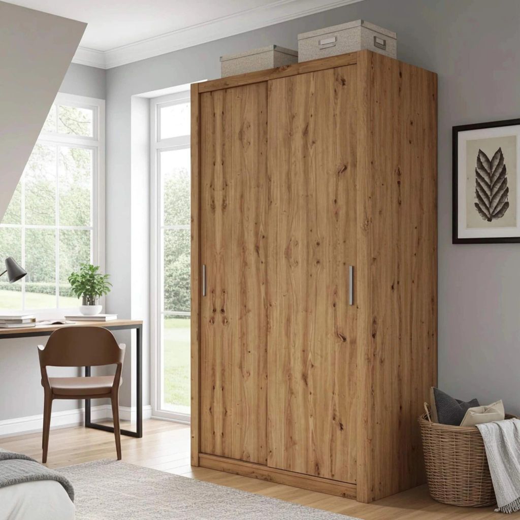 Schuifdeurenkast Zenit, 150 cm, garderobekast, stijlvolle Productafbeelding 