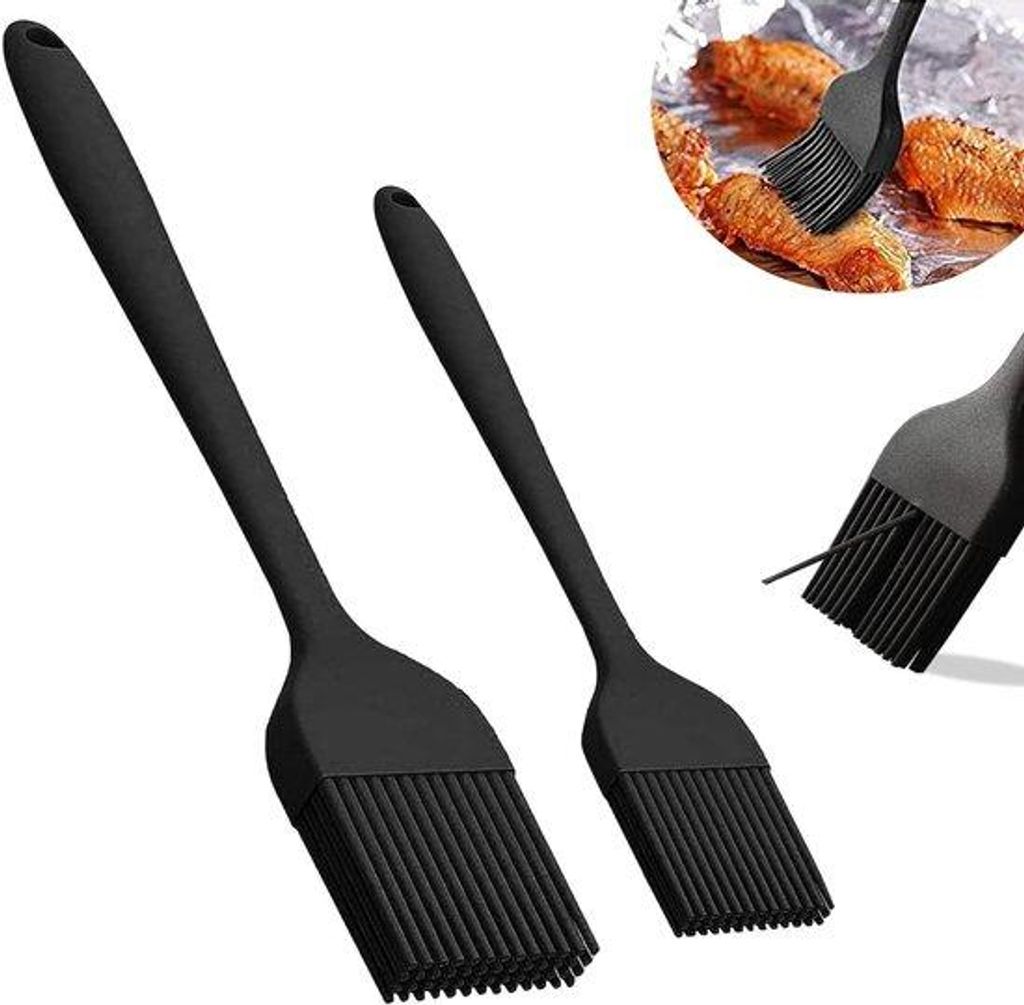 Silikonpinsel 2-teilig, ideal für Backen, BBQ, Grillen
