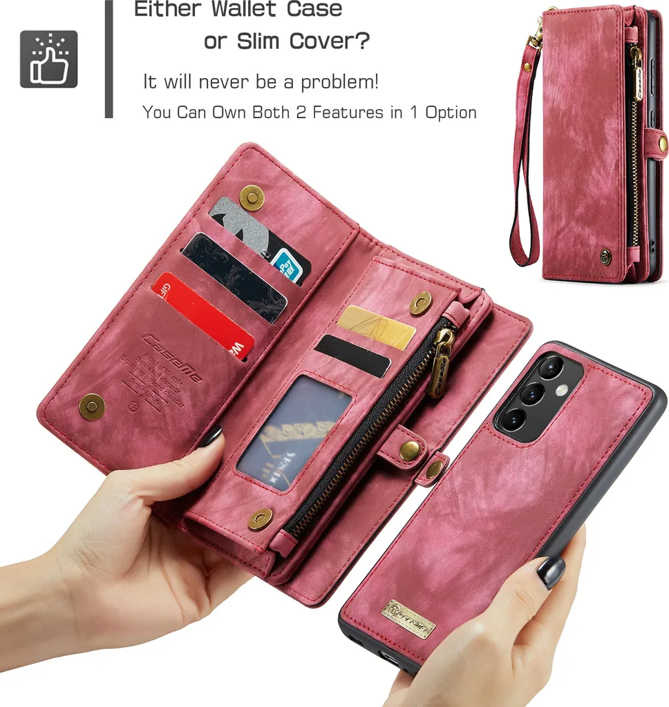 Suncase Custodia In Vera Pelle Per Fairphone 4 5G – Slim-Edition Viola Antico, Con Linguetta E Chiusura Magnetica