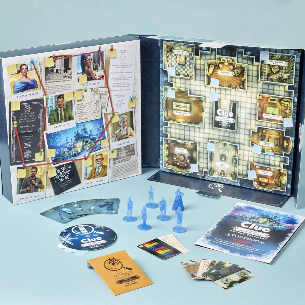 Calendrier de l'Avent Jeu de Société Cluedo Hasbro avec 24 Surprises